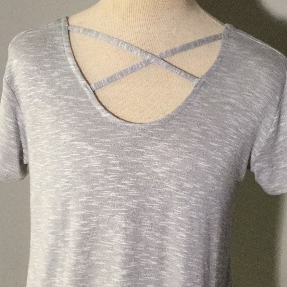 Juicy couture heather gray criss cross dress sz L - Picture 2 of 7
